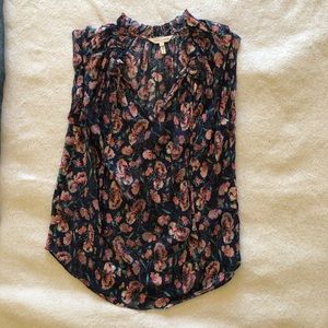 Rebecca Taylor floral short sleeve blouse - 0